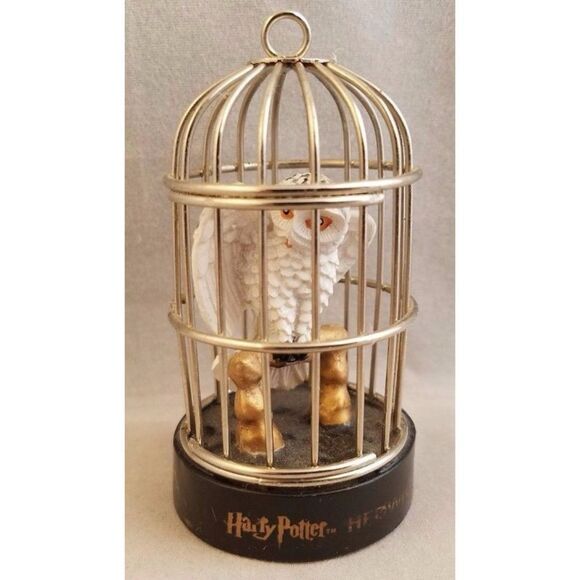 HARRY POTTER HEDWIG OWL BIRD CAGE ORNAMENT WBEI S10 3.25" TALL - Picture 4 of 7